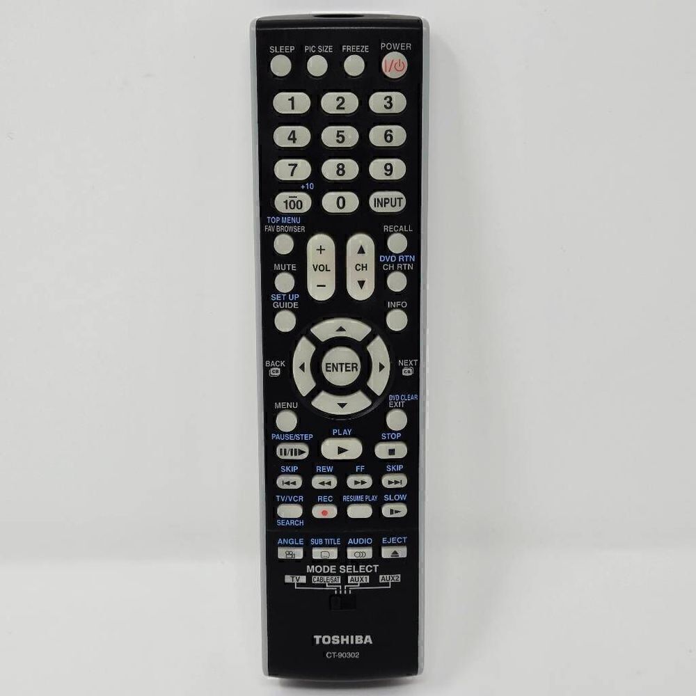 TOSHIBA CT-90302 TV REMOTE CONTROL 42AV500U 37RV530U 32CV510U 40RV52U 26AV502U